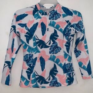 Size Small Tropical Print Rash Guard